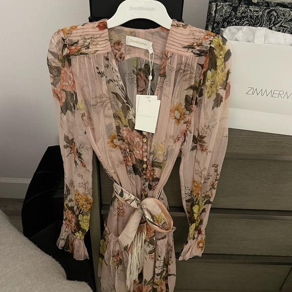 NWT 🌸 ZIMMERMANN Floral Mini Dress - Picture 3 of 14